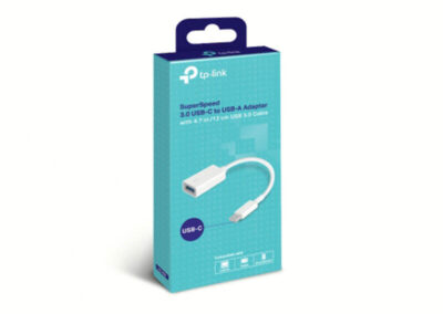 TP Link UC400 USBC to USBA Αντάπτορας συσκευασία σε λευκό φόντο